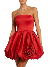 Rose Ruffle Bubble Minidress