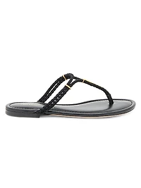 Lily Woven Suede T-Strap Sandals