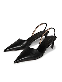 Eva 55MM Leather Slingback Pumps