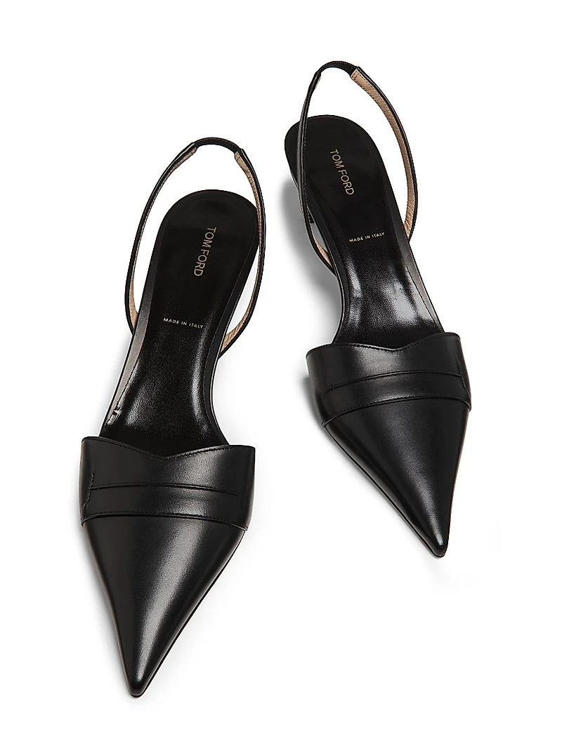 Eva 55MM Leather Slingback Pumps