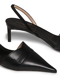 Eva 55MM Leather Slingback Pumps
