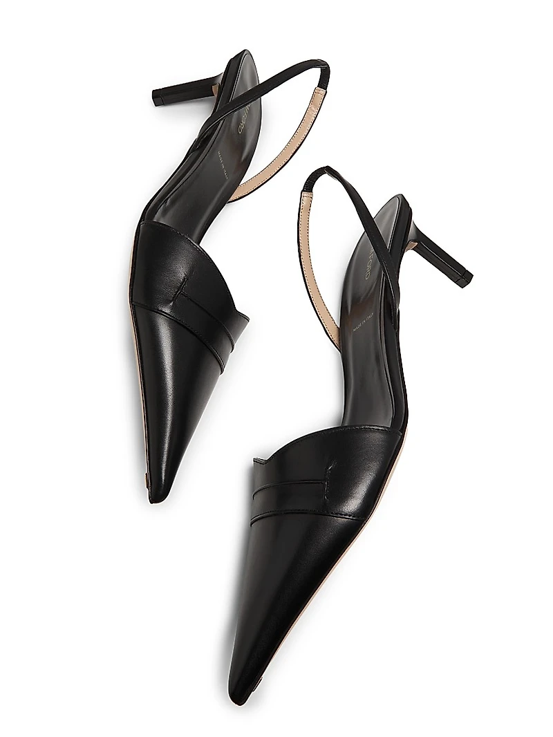 Eva 55MM Leather Slingback Pumps
