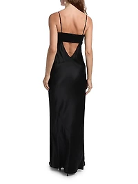 Janeiro Silk Satin Maxi Dress