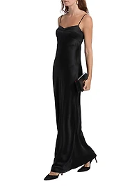 Janeiro Silk Satin Maxi Dress