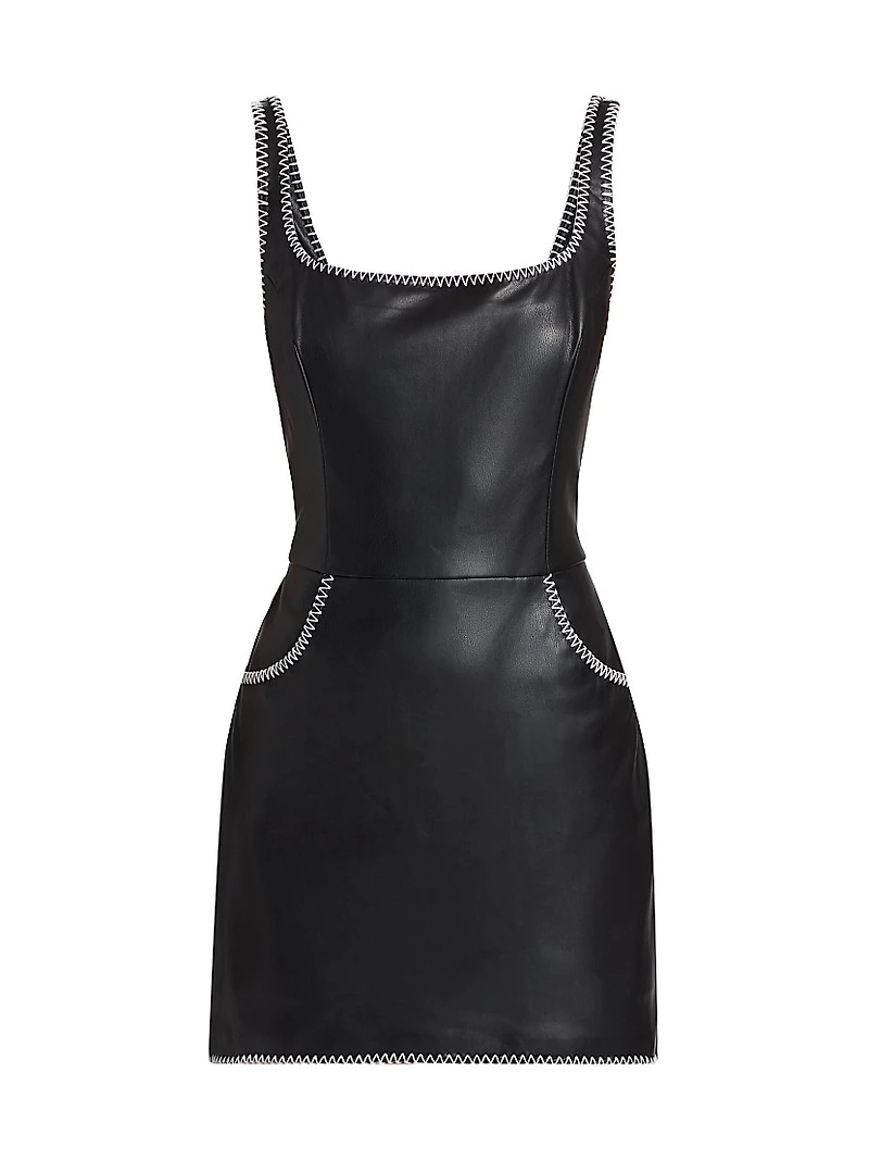 Ginger Faux Leather Skort Minidress