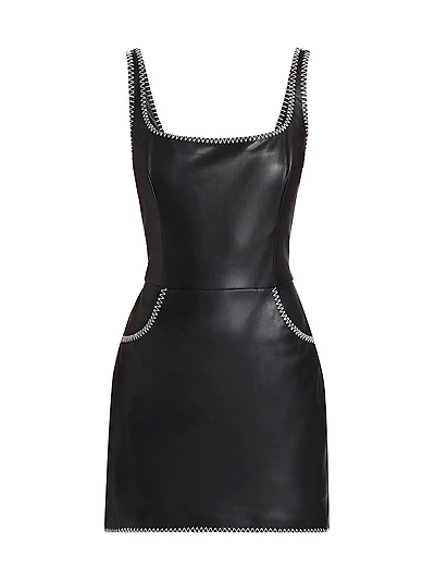 Ginger Faux Leather Skort Minidress