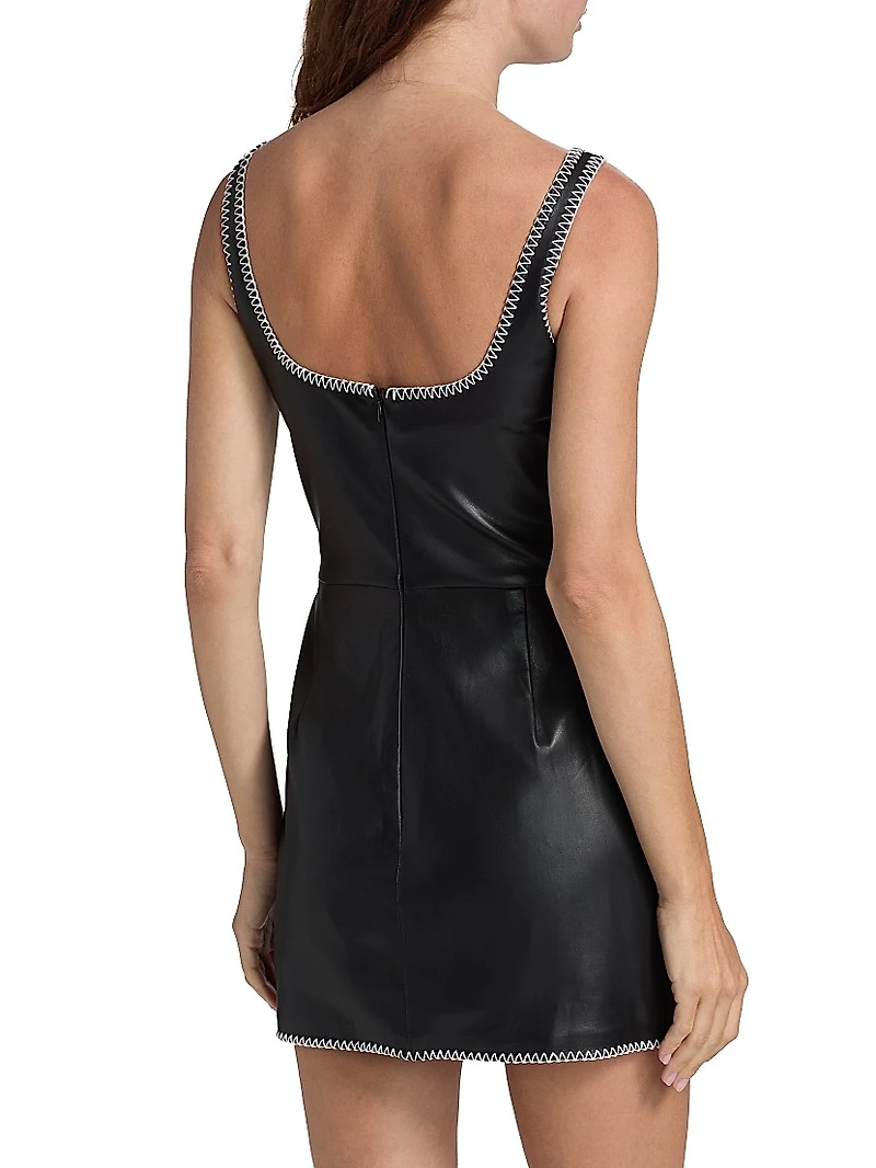 Ginger Faux Leather Skort Minidress