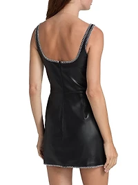 Ginger Faux Leather Skort Minidress