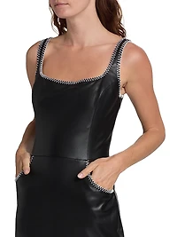 Ginger Faux Leather Skort Minidress