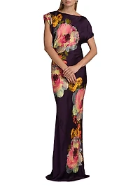 Elroy Floral Bias-Cut Maxi Dress