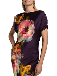 Elroy Floral Bias-Cut Maxi Dress