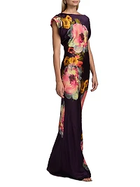 Elroy Floral Bias-Cut Maxi Dress