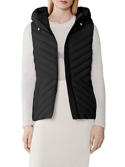 Estelle Slim-Fit Down Hooded Vest