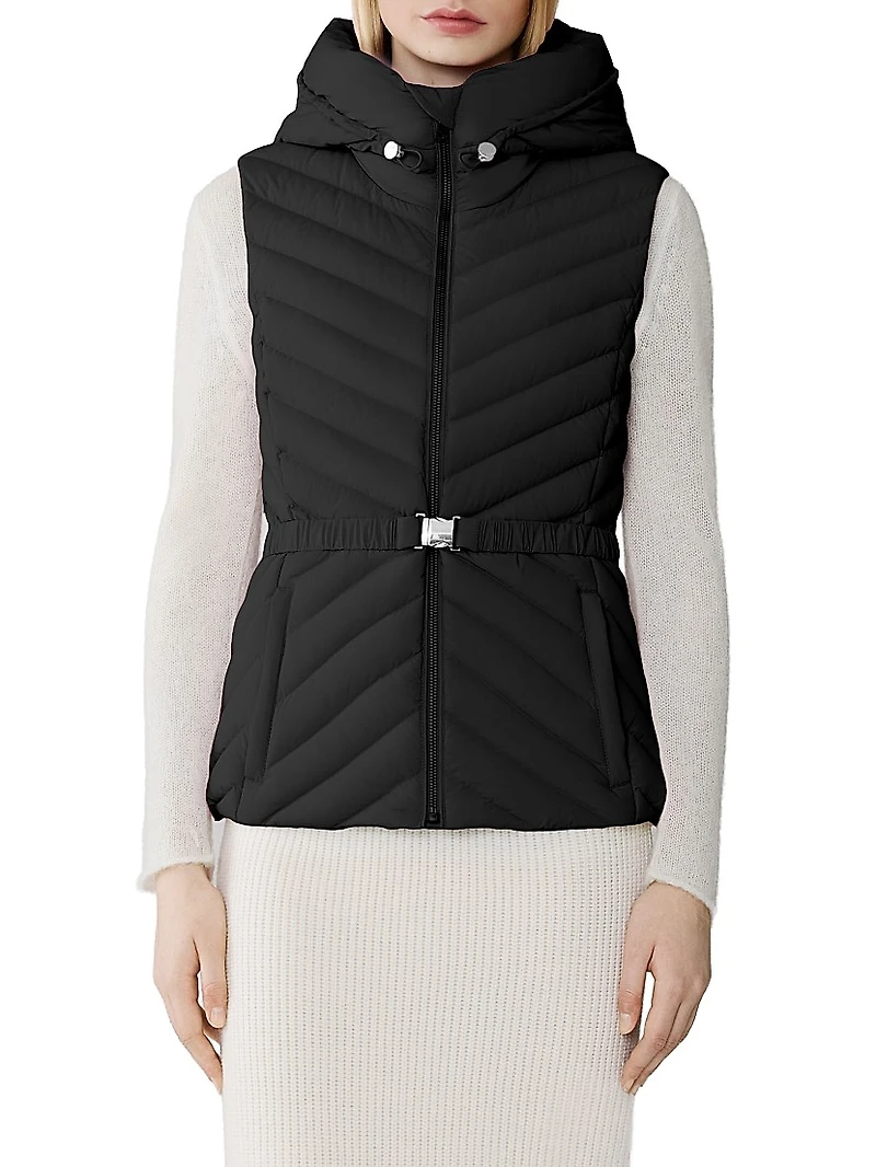 Estelle Slim-Fit Down Hooded Vest