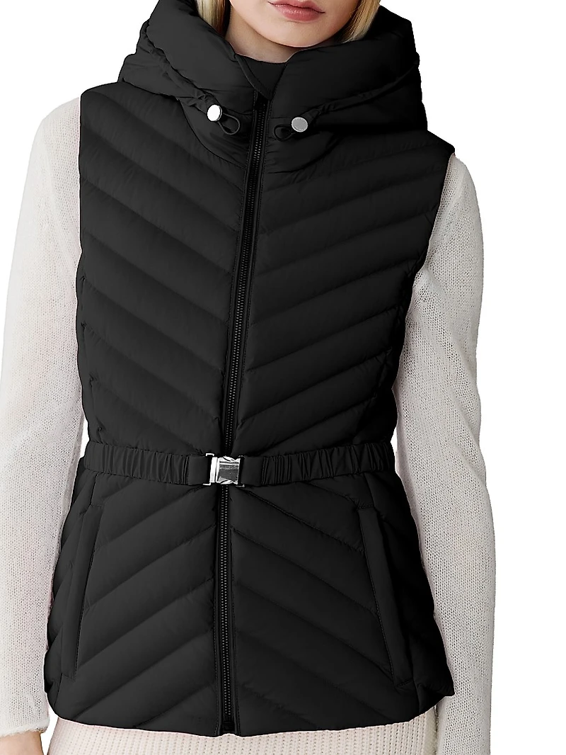 Estelle Slim-Fit Down Hooded Vest