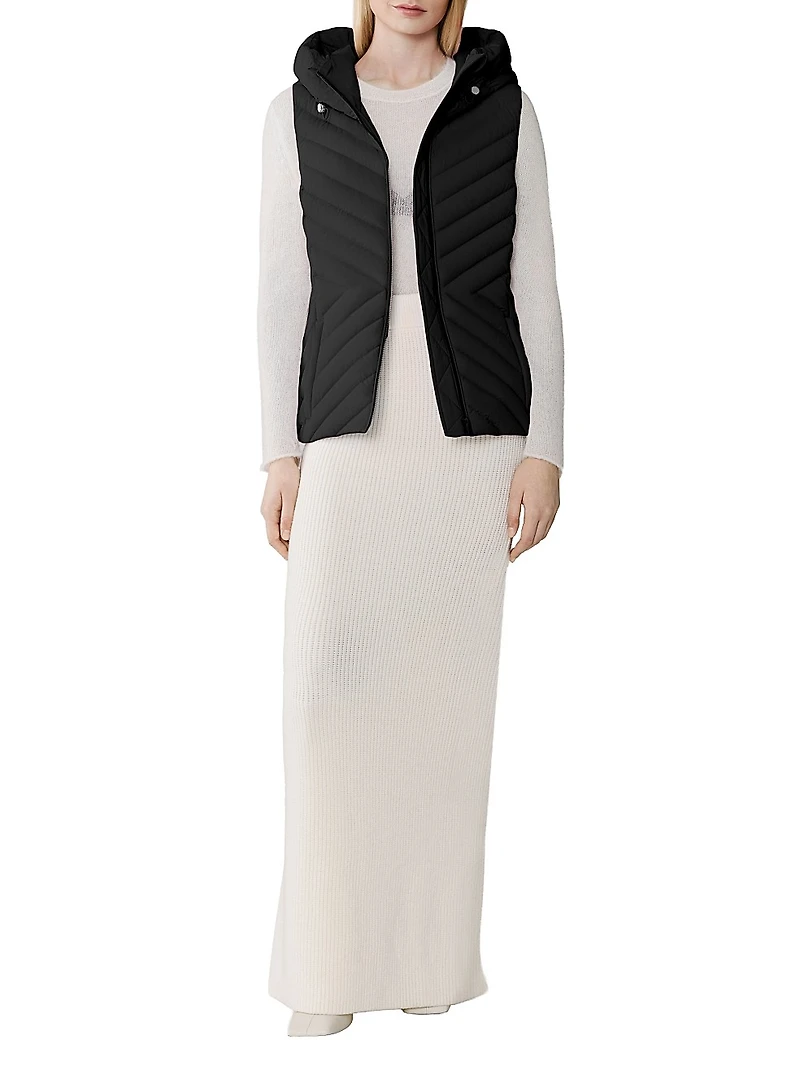 Estelle Slim-Fit Down Hooded Vest