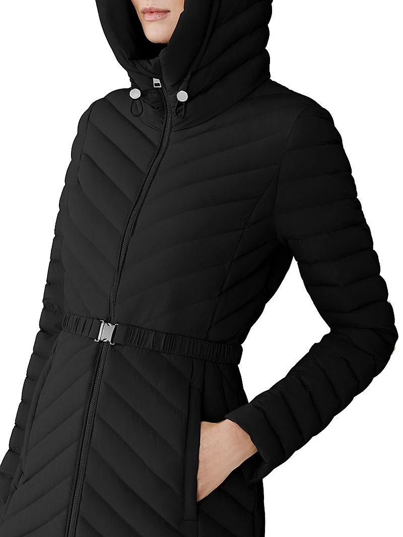 Estelle Quilted Down Hooded Jacket