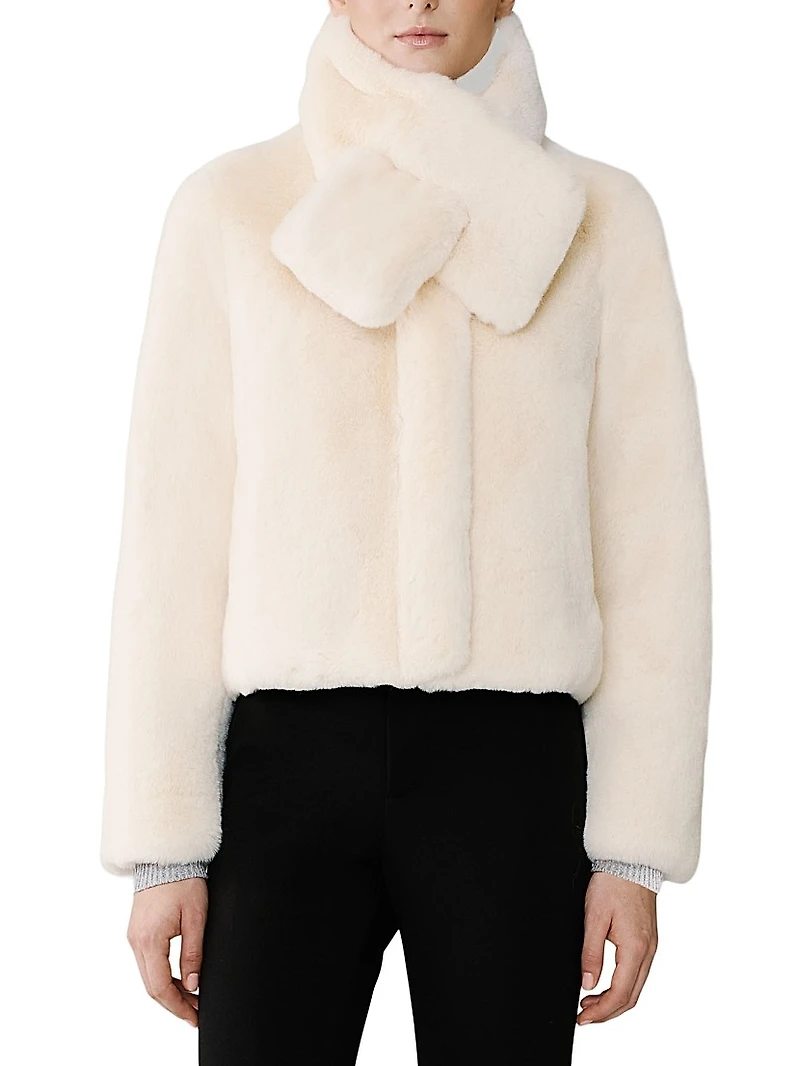 Kendell Faux Fur Scarf Jacket