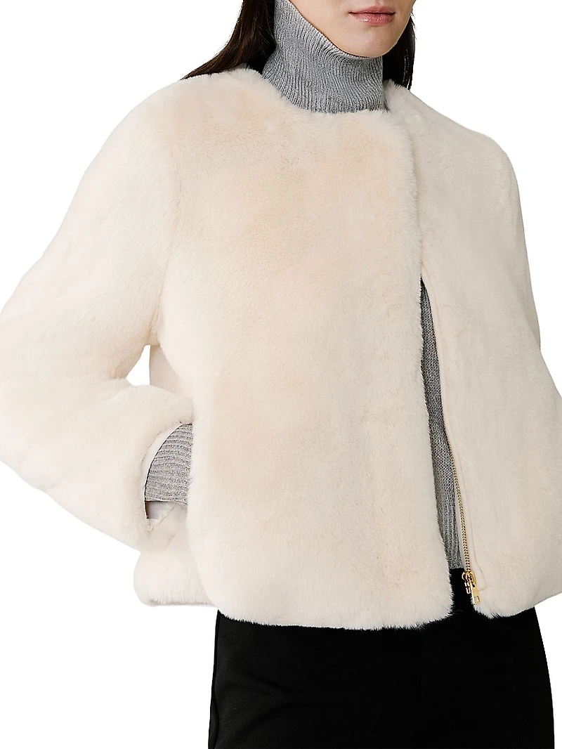 Kendell Faux Fur Scarf Jacket