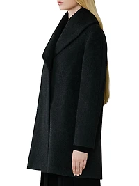 Elsa Wool-Blend Shawl Collar Coat