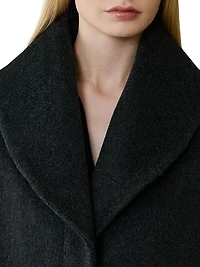 Elsa Wool-Blend Shawl Collar Coat