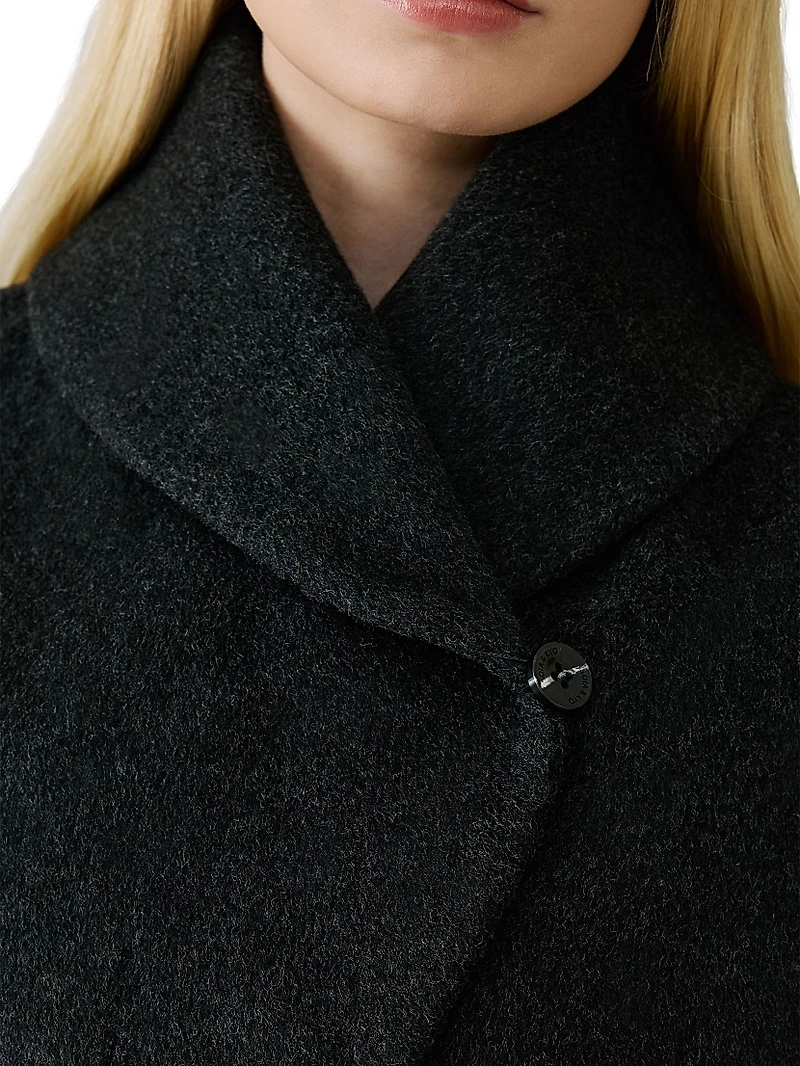 Elsa Wool-Blend Shawl Collar Coat