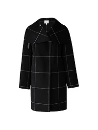 Jackie Grid Wool-Blend Coat