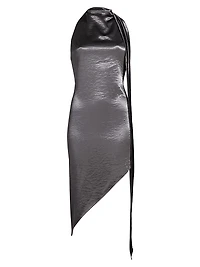 Vallani Bias-Cut Asymmetrical Minidress