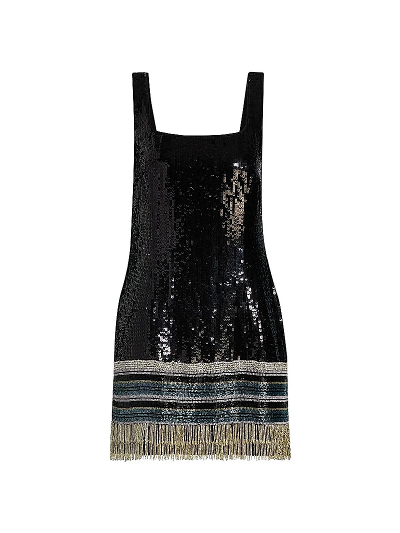 Augustine Embellished Fringe Minidress