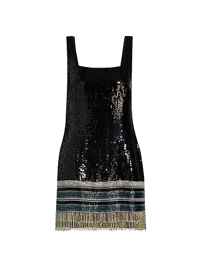 Augustine Embellished Fringe Minidress
