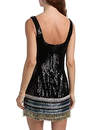 Augustine Embellished Fringe Minidress