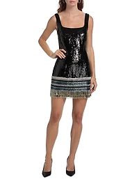 Augustine Embellished Fringe Minidress