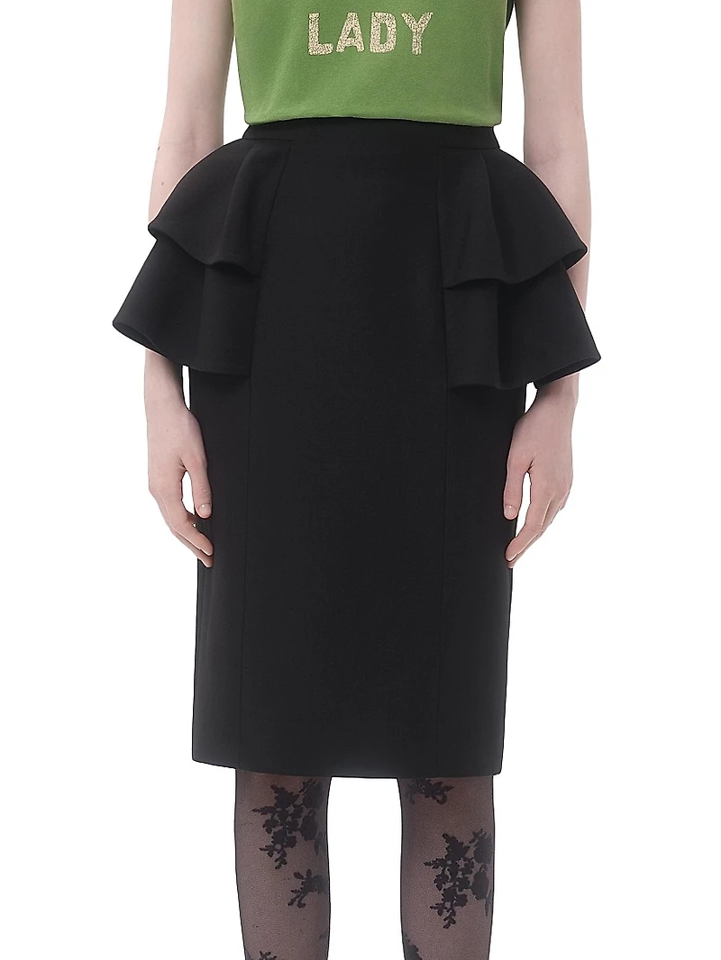 Crepe Couture Midi Skirt