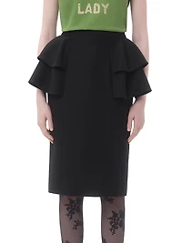 Crepe Couture Midi Skirt