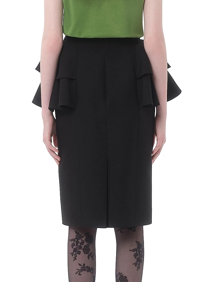 Crepe Couture Midi Skirt