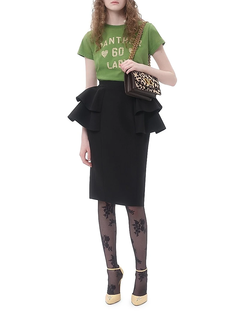 Crepe Couture Midi Skirt