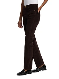 Harlow Corduroy Straight-Leg Pants