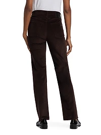 Harlow Corduroy Straight-Leg Pants