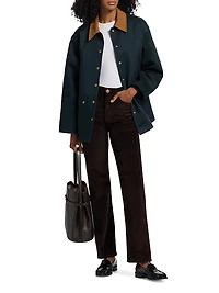 Harlow Corduroy Straight-Leg Pants