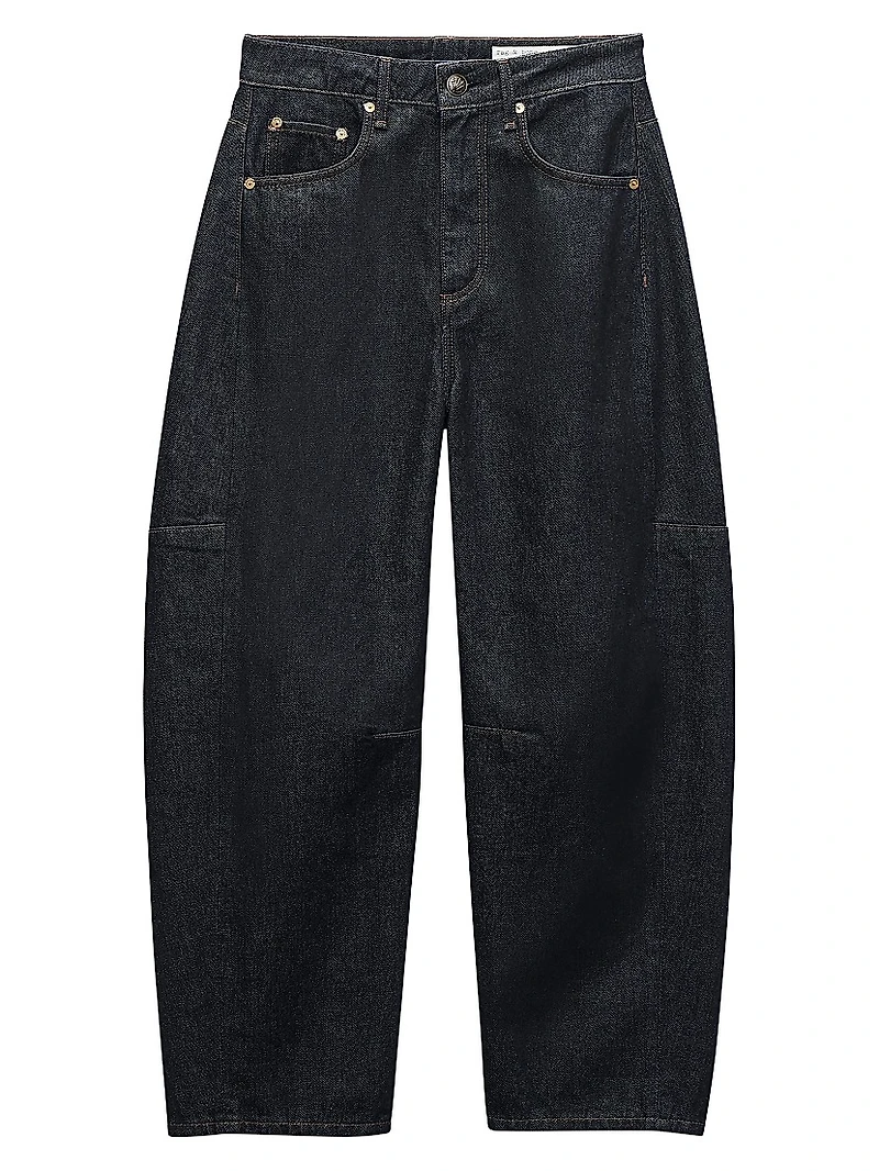 Charlie High-Rise Ankle Barrel-Leg Jeans