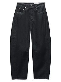 Charlie High-Rise Ankle Barrel-Leg Jeans