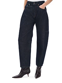 Charlie High-Rise Ankle Barrel-Leg Jeans