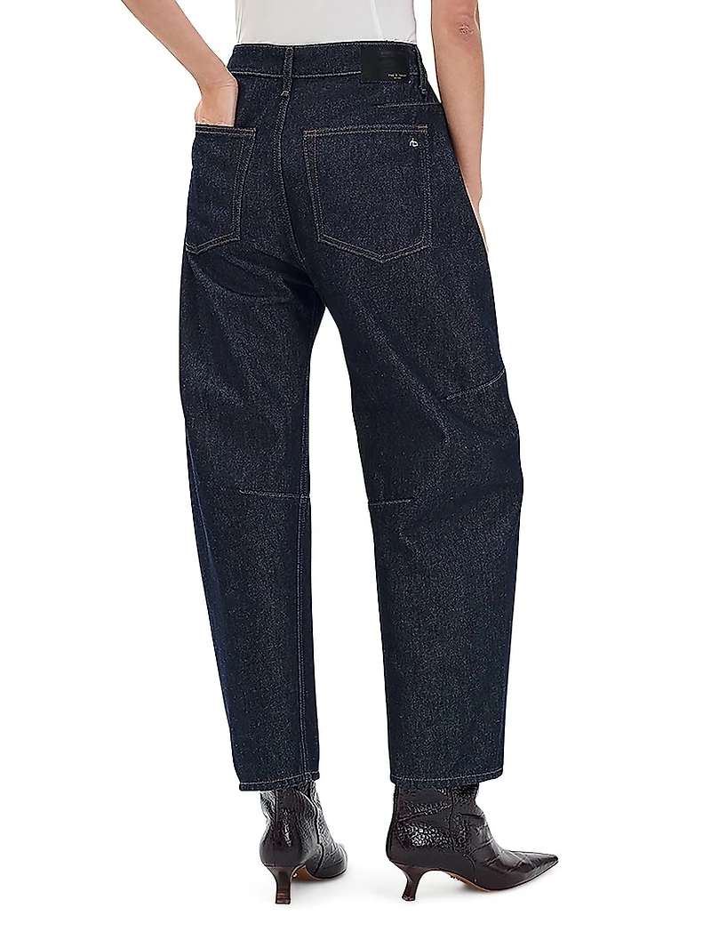 Charlie High-Rise Ankle Barrel-Leg Jeans