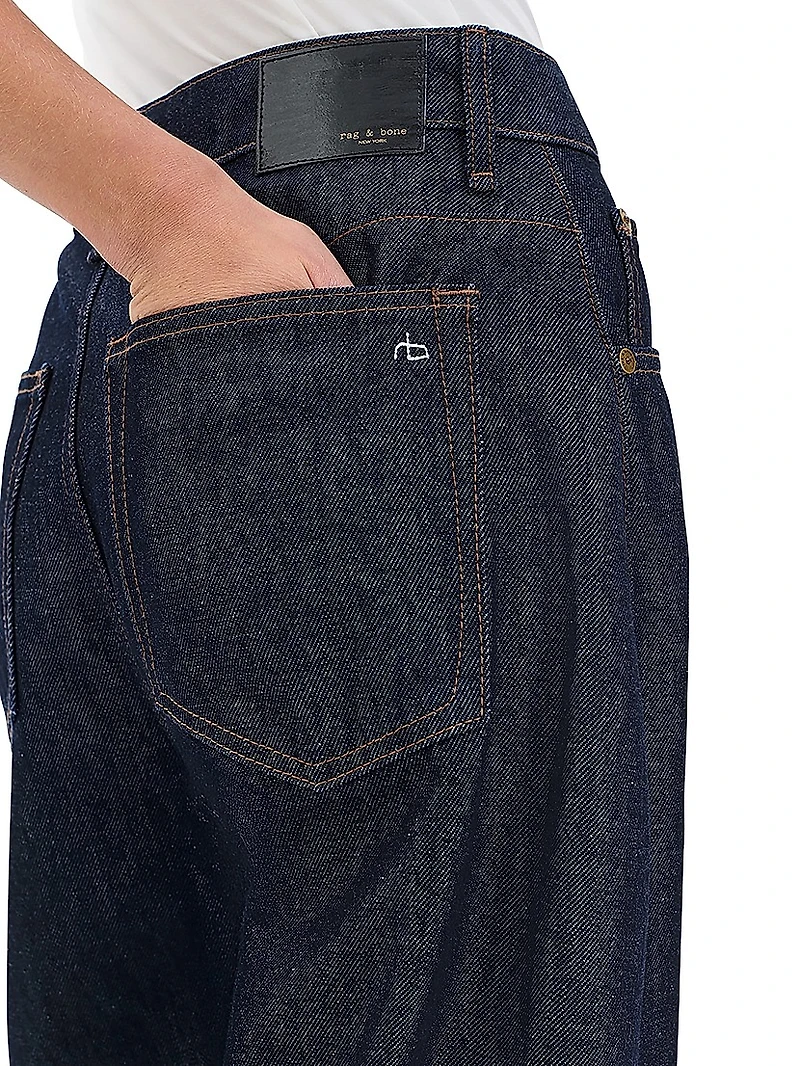 Charlie High-Rise Ankle Barrel-Leg Jeans