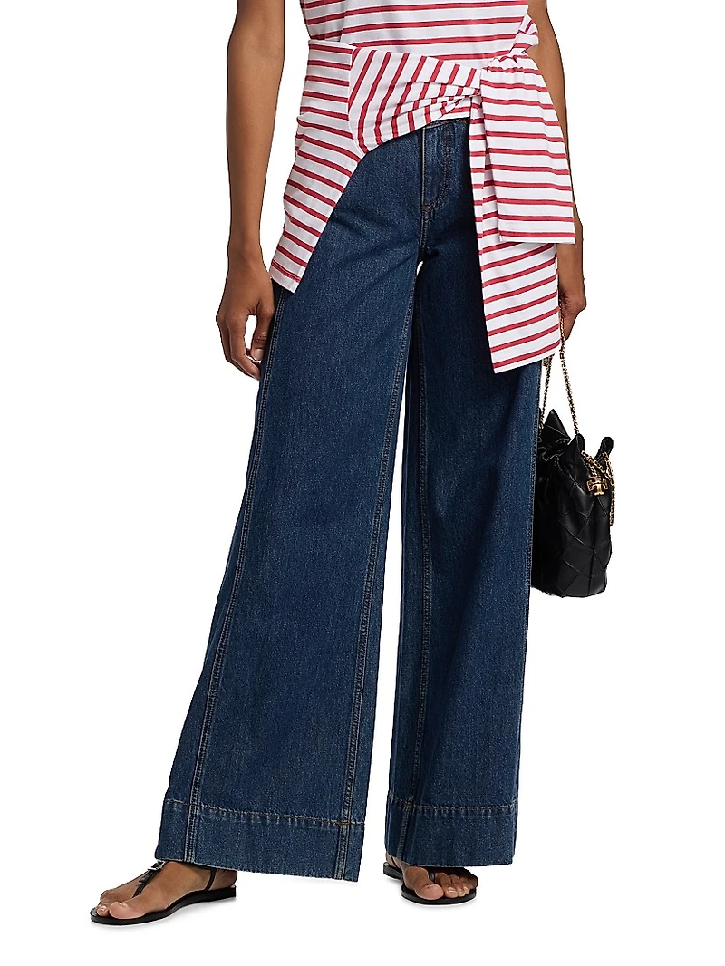 Selah Tailored Wide-Leg Jeans