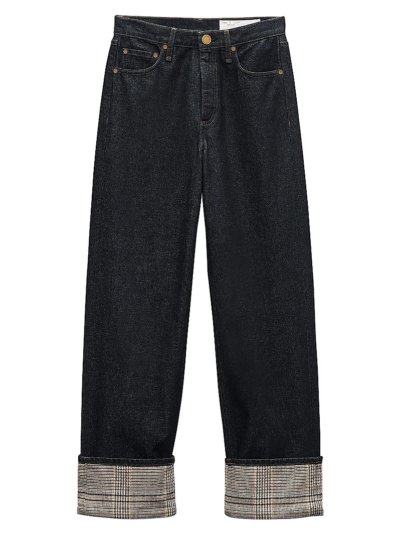 Shea High-Rise Cuffed Ankle Jeans