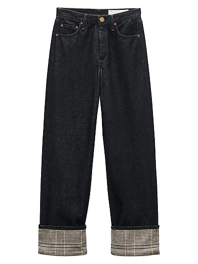 Shea High-Rise Cuffed Ankle Jeans