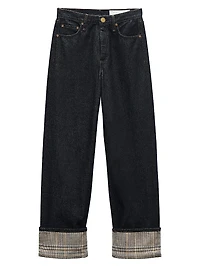 Shea High-Rise Cuffed Ankle Jeans