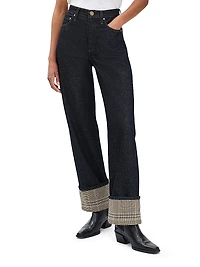 Shea High-Rise Cuffed Ankle Jeans