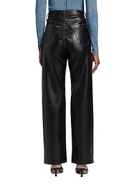 Shea Faux Leather Straight-Leg Pants